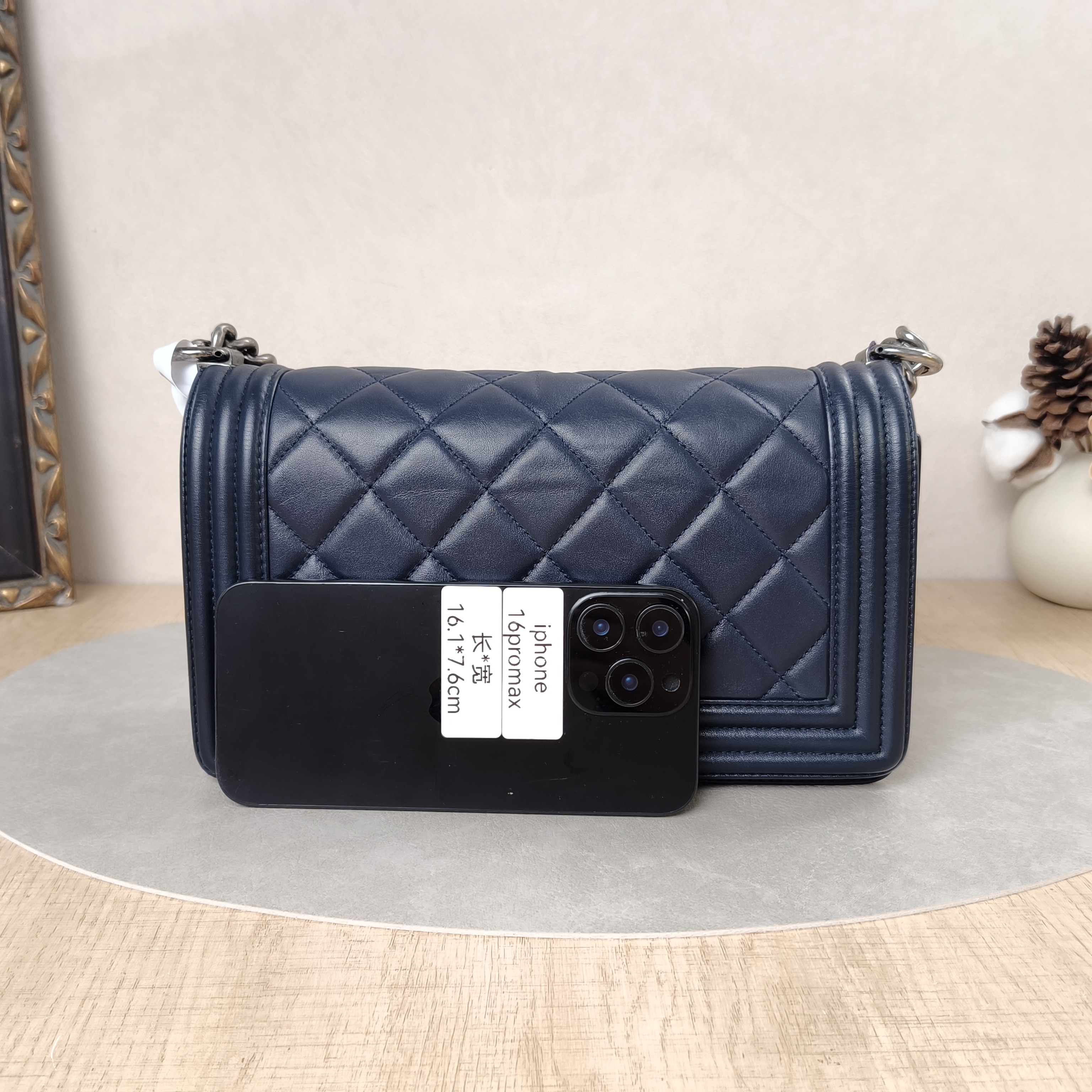 Chanel Crossbody Bag Le BoyBlue Calfskin Medium25 × 9 × 15 cm — cover view 5 of 5