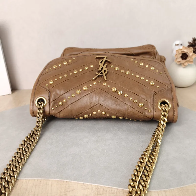 SAINT LAURENT Crossbody Bag Niki Caramel Medium 28 × 8.5 × 20 cm — detail view 9 of 14
