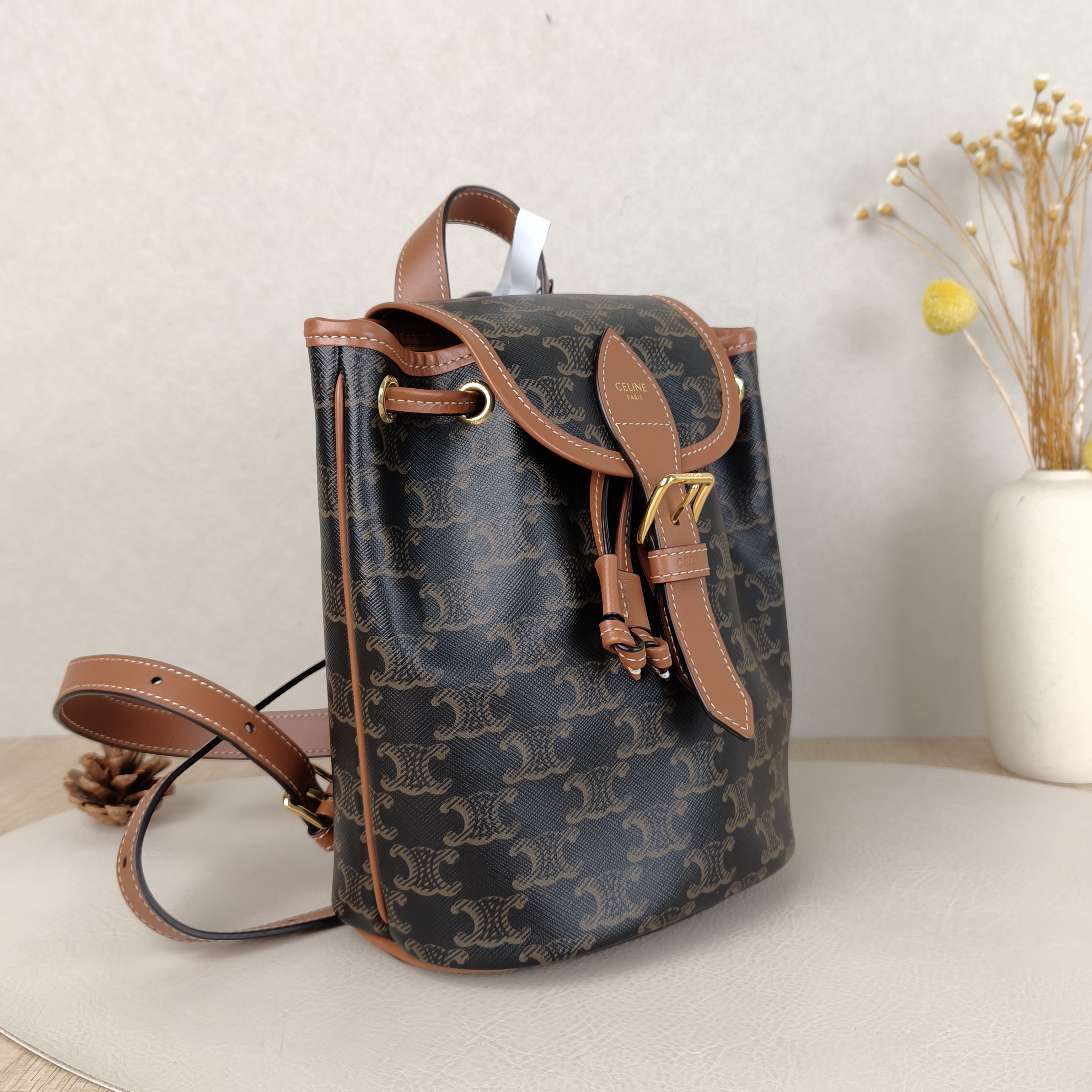 CELINE Backpack FOLCO Backpack Monogram PV Cmini17 × 10 × 20 cm — cover view 3 of 6