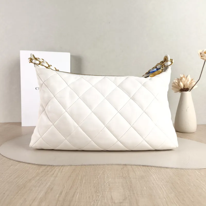 Chanel Shoulder Bag hobo White Lambskin Large 32 × 4 × 20 cm — cover view 2 of 4