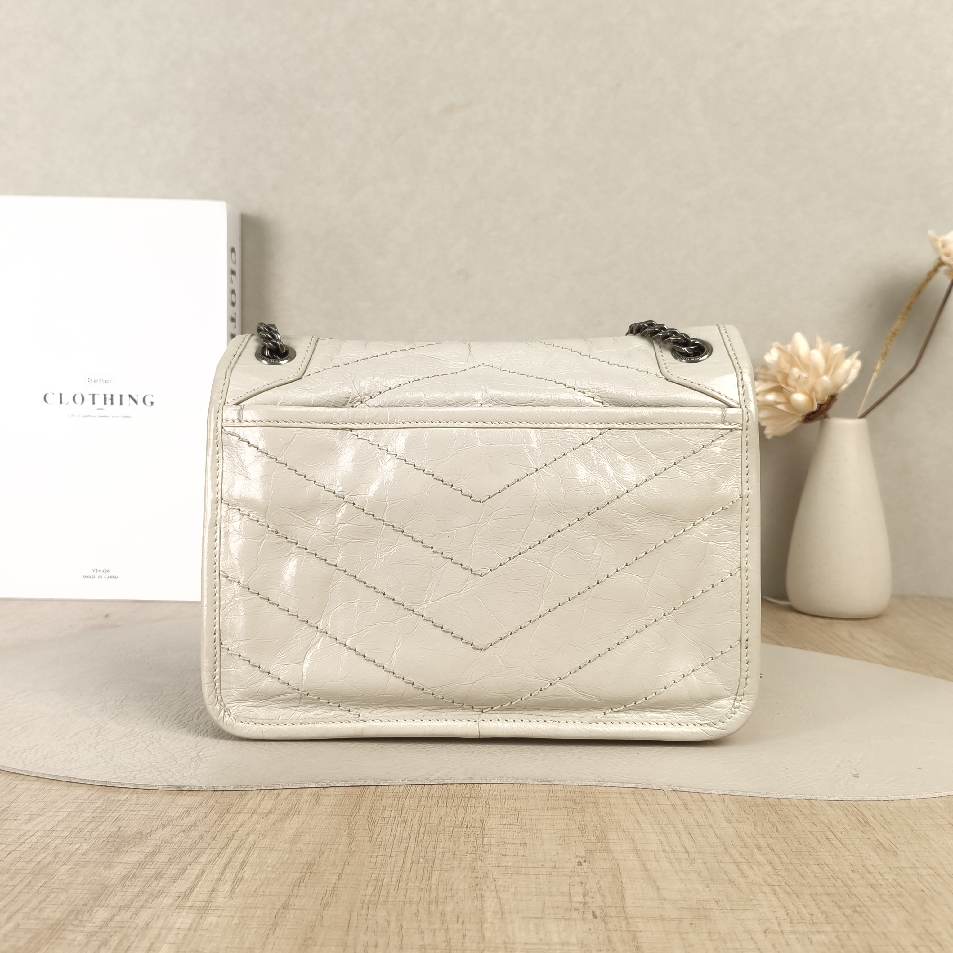 SAINT LAURENT Crossbody Bag Niki D Waxed Leather Calfskin Small21 × 7.5 × 16 cm — cover view 3 of 5