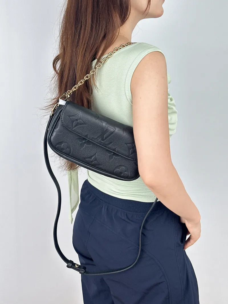 Louis Vuitton Crossbody Bag IVY Black Empreinte Embossed Calfskin Monogram Small23.5 × 4.3 × 12 cm — on-model view 2 of 2