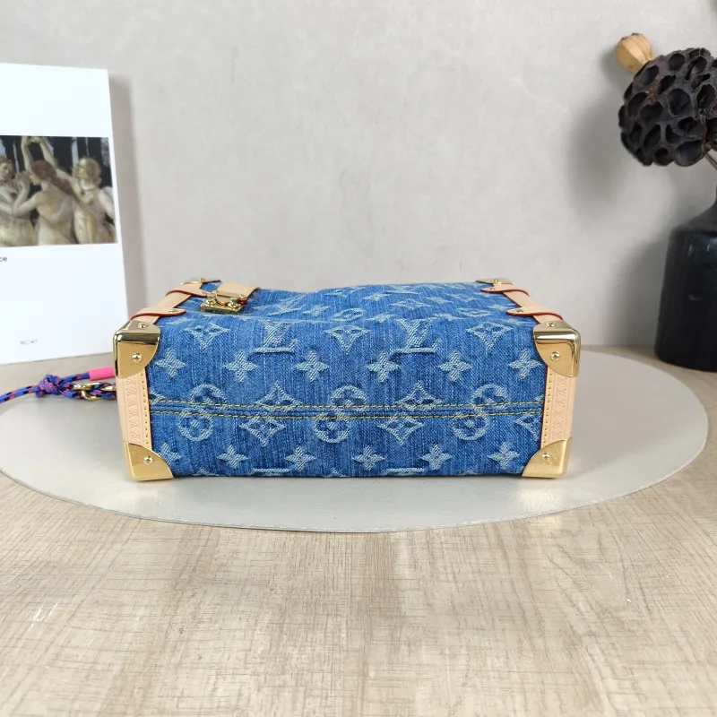 Louis Vuitton Shoulder Bag Side Trunk Box Blue Medium 23.5 × 8.5 × 16 cm — cover view 2 of 5
