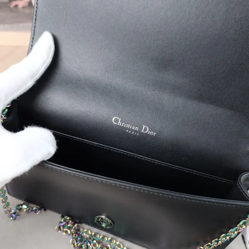 DIOR Shoulder Bag Chain Shoulder Crossbody Bagwoc Black Lambskin One Size 21.5 × 4 × 12.5 cm — detail view 1 of 15