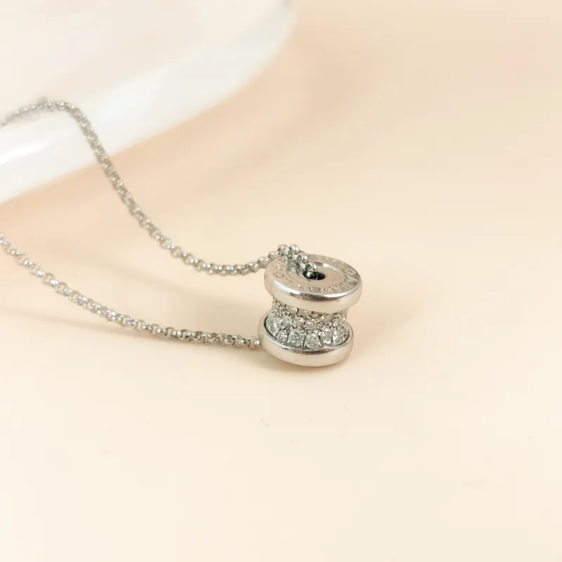 Bvlgari Necklace B.zero1 Silver 18KW hite Gold Diamond One Size 39-44cm — cover view 5 of 8