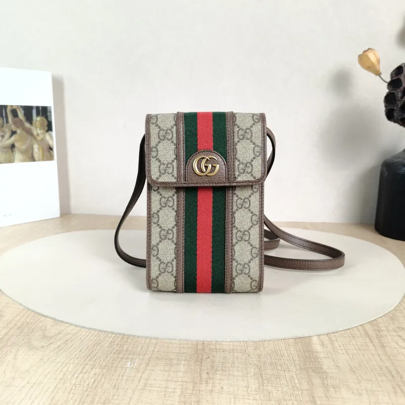 GUCCI Crossbody Bagophidia Monogram PVC One Size12 × 3 × 17.5 cm