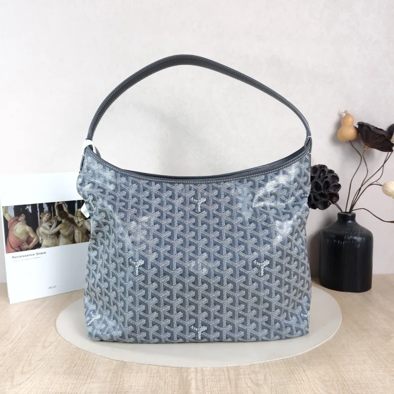GOYARD Shoulder Bag Boheme Hobo​ Grey ine Canvas Small 43 × 14 × 27 cm — cover view 4 of 6