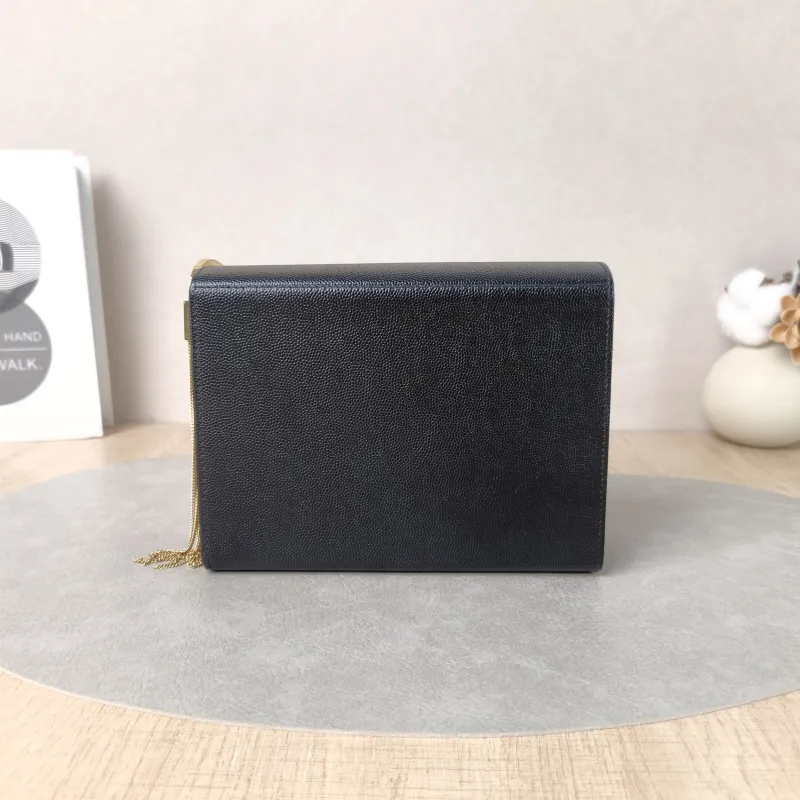 SAINT LAURENT Crossbody Bag KATE Box Chain Bag Black Calfskin One Size18 × 5.5 × 14 cm — cover view 5 of 6