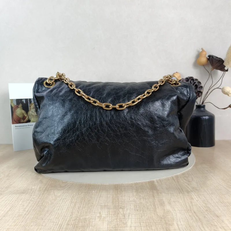 BALENCIAGA Shoulder Bag MONACO Chain Bag Black Calfskin Large43 × 15 × 33 cm — cover view 2 of 6
