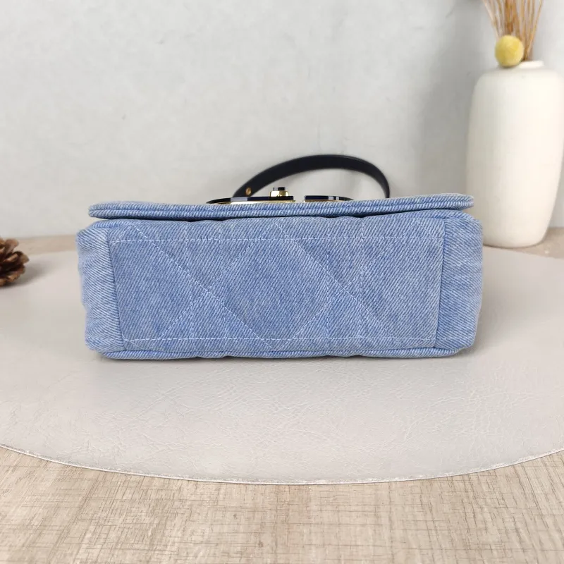 DIOR Crossbody Bag Caro Chain Bag Blue Small 20 × 7 × 13.5 cm — cover view 4 of 5