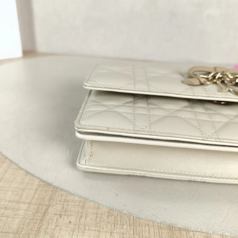DIOR Shoulder Bag My Chain Bag Taupe Lambskin 21 × 3.5 × 11.5 cm — detail view 7 of 13