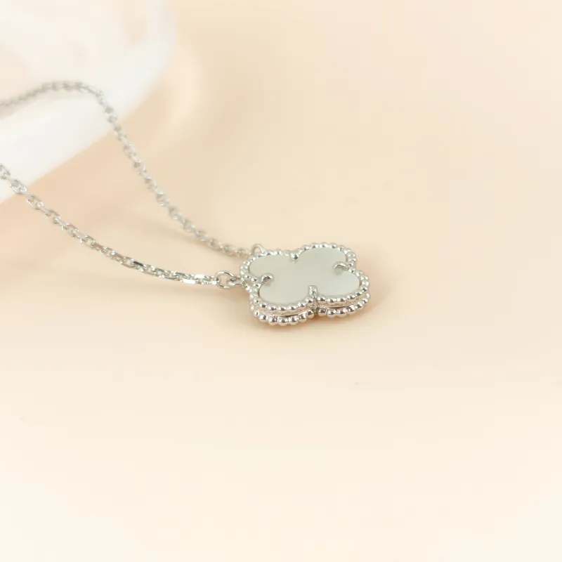 Van Cleef & Arpels Necklace Alhambra Alhambra Collection Necklace White Mother-of-Pearl Pearl · White Mother-of-Pearl 18KW hite Gold Vintage Small… — cover view 9 of 10