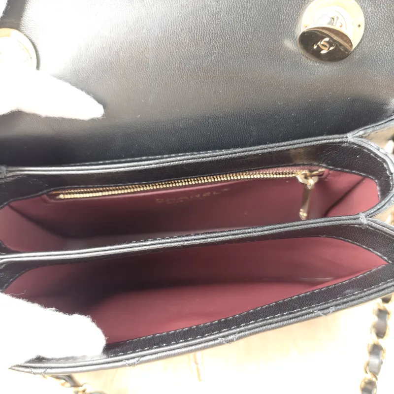 Chanel Top Handle Bag Trendy CC Black Lambskin Mini 19.5 × 8 × 14.5 cm — detail view 6 of 15