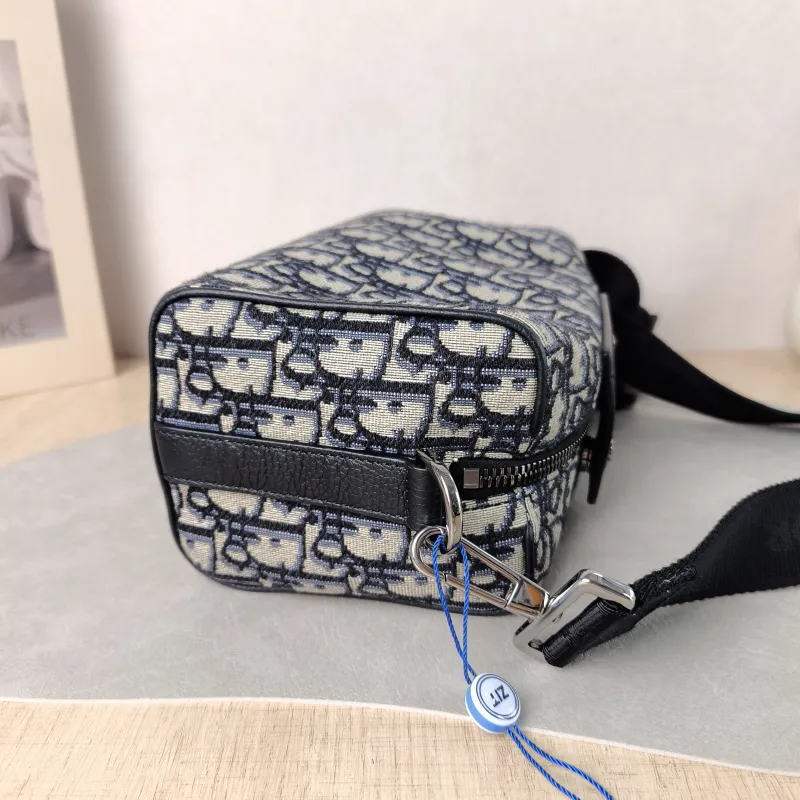 DIOR Crossbody Bag Lingot 22 Shoulder Bag Blue Canvas One Size 22 × 10.5 × 12.5 cm — detail view 5 of 12