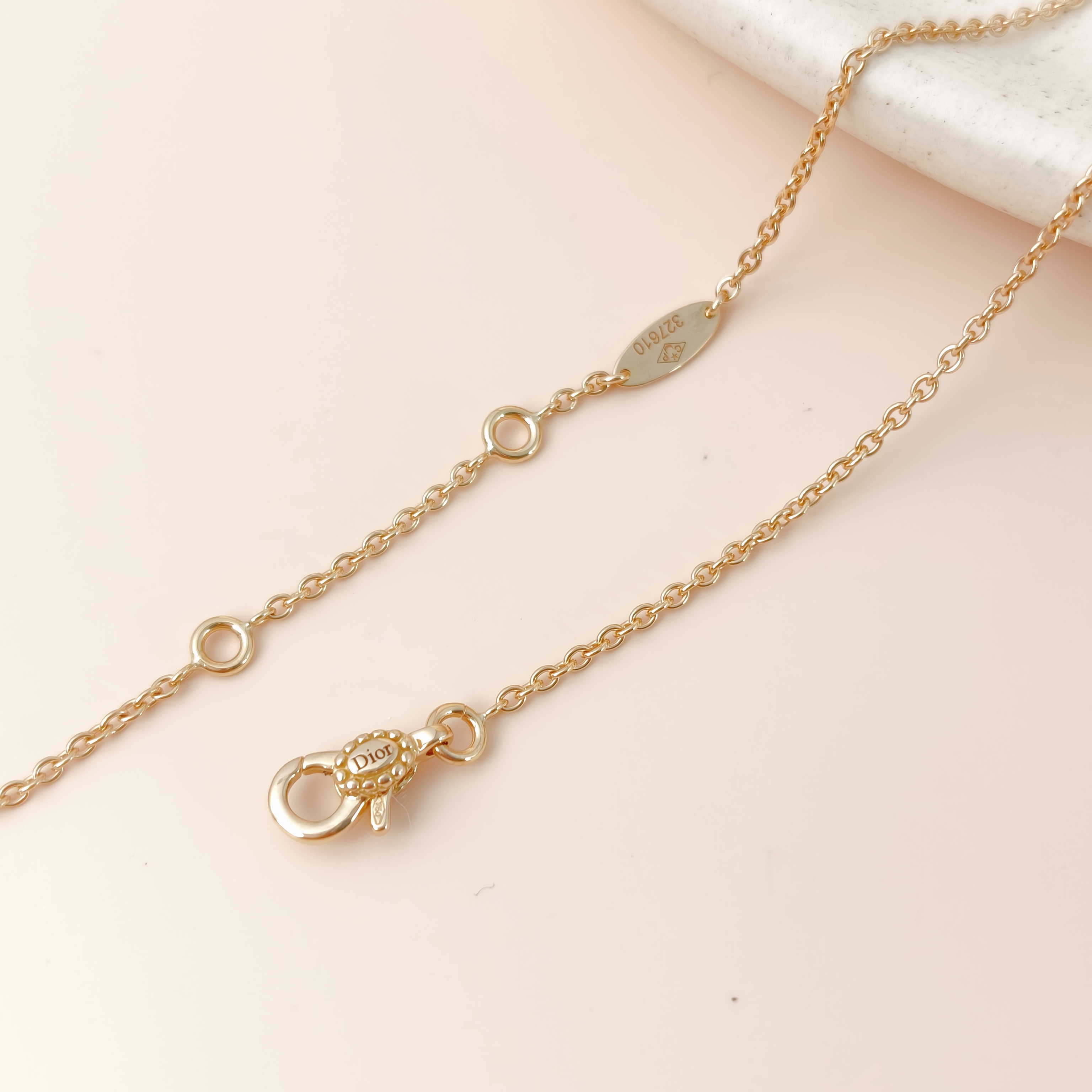 DIOR Necklace Rose des Vents Necklace 18KY ellow Gold Diamond One Size42cm — cover view 11 of 12