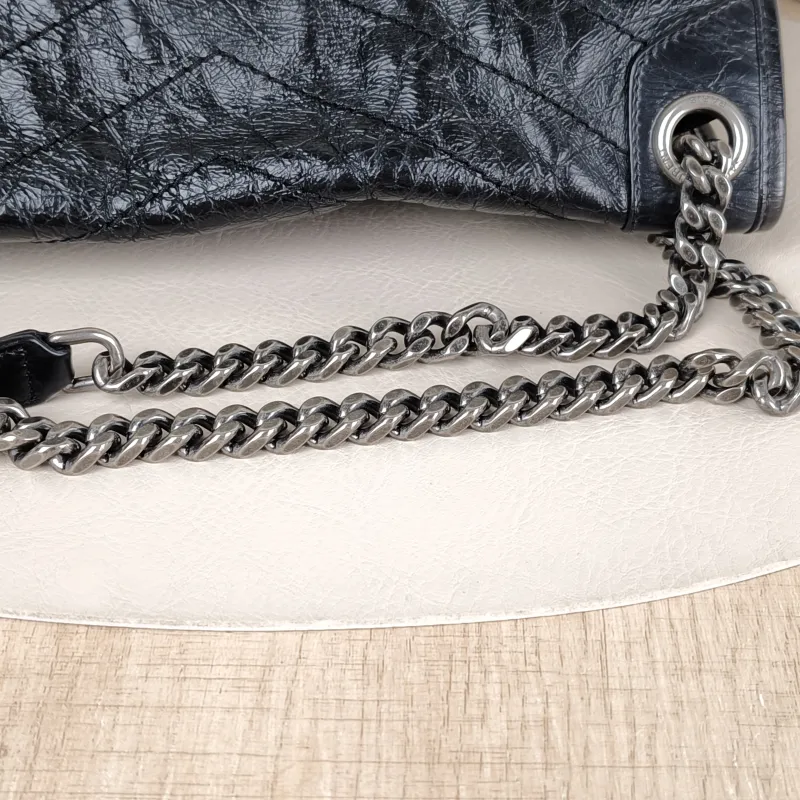 SAINT LAURENT Crossbody Bag Niki D Waxed Leather Calfskin Medium 28 × 8.5 × 20 cm — detail view 8 of 13