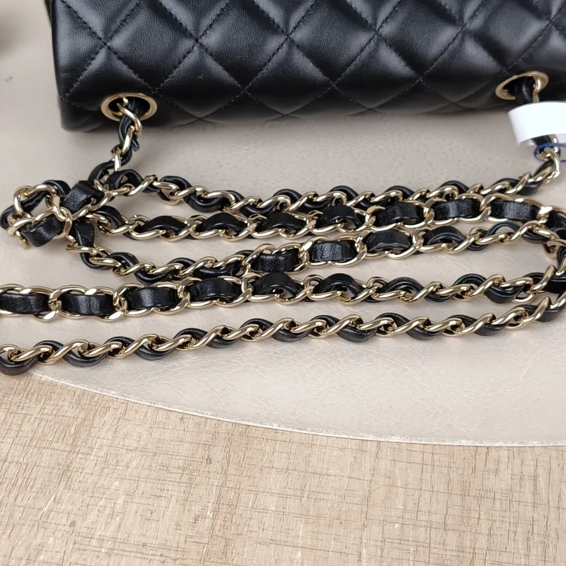 Chanel Crossbody Bag Classic Flap Large Mini CF Mini Black SL ambskin mini 20 × 6 × 12 cm — detail view 13 of 13