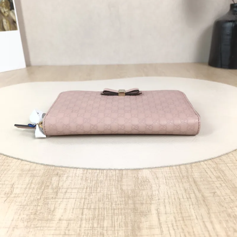 GUCCI Wallet Wallet Pink Calfskin One Size19 × 2.5 × 10 cm — cover view 3 of 5