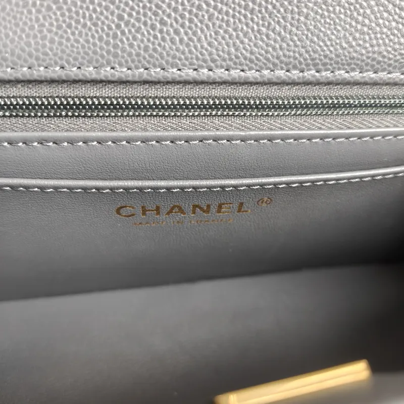 Chanel Crossbody Bag 25b mini Grey Grained Calfskin One Size 20 × 6 × 12 cm — detail view 11 of 14