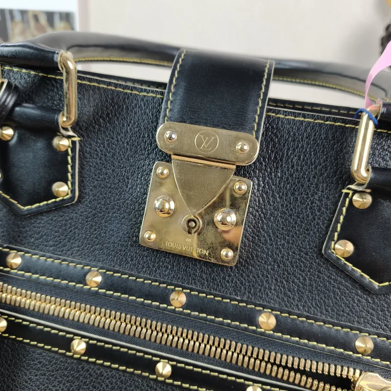 Louis Vuitton Top Handle Bag Suhali Vintage Black Calfskin One Size 36 × 12 × 22 cm — detail view 7 of 12