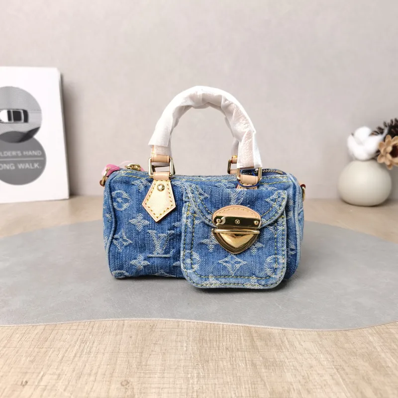 Louis Vuitton Crossbody Bag Speedy Nano Blue Edition nano 16 × 7.5 × 10 cm