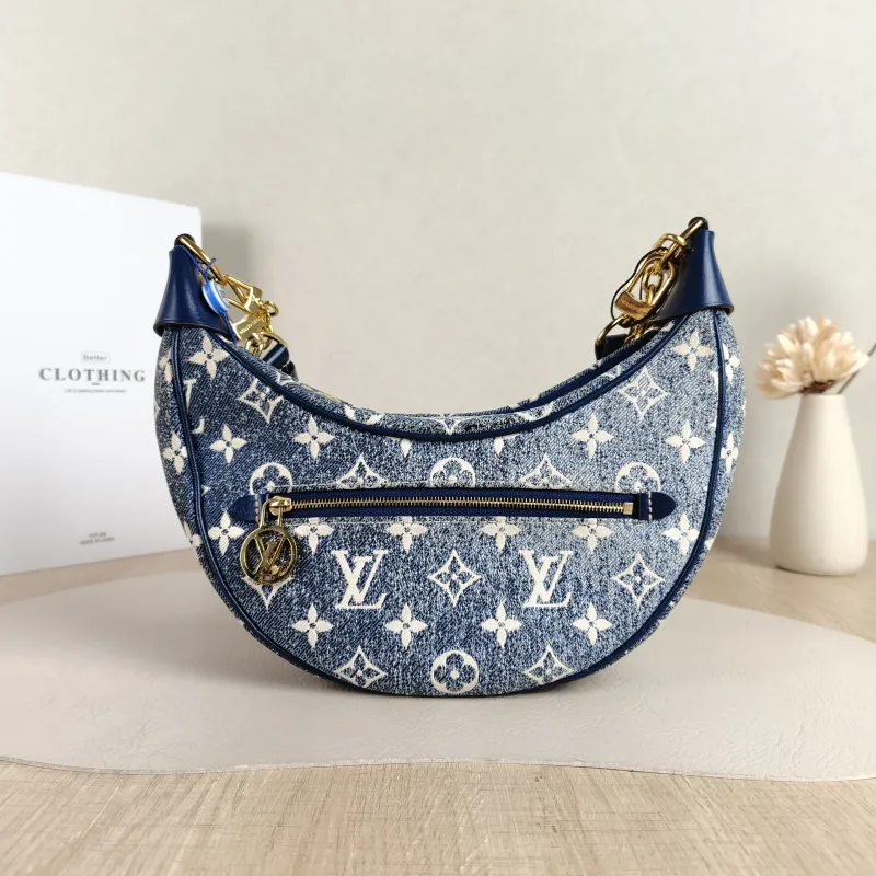 Louis Vuitton Crossbody Bag Loop Blue Small 23 × 6 × 13 cm