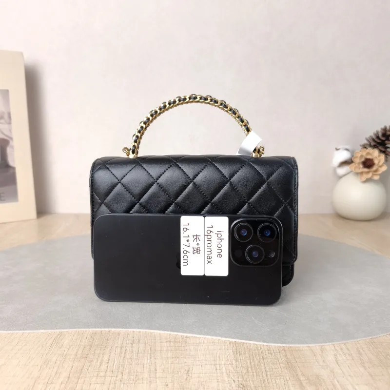 Chanel Crossbody Bag woc Black Lambskin Mini 19.2 × 3.5 × 12.3 cm — cover view 5 of 5