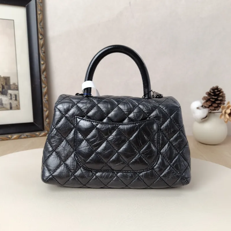 Chanel Top Handle Bag Coco Handle​ Grey Calfskin Small24 × 10 × 14 cm — cover view 7 of 10