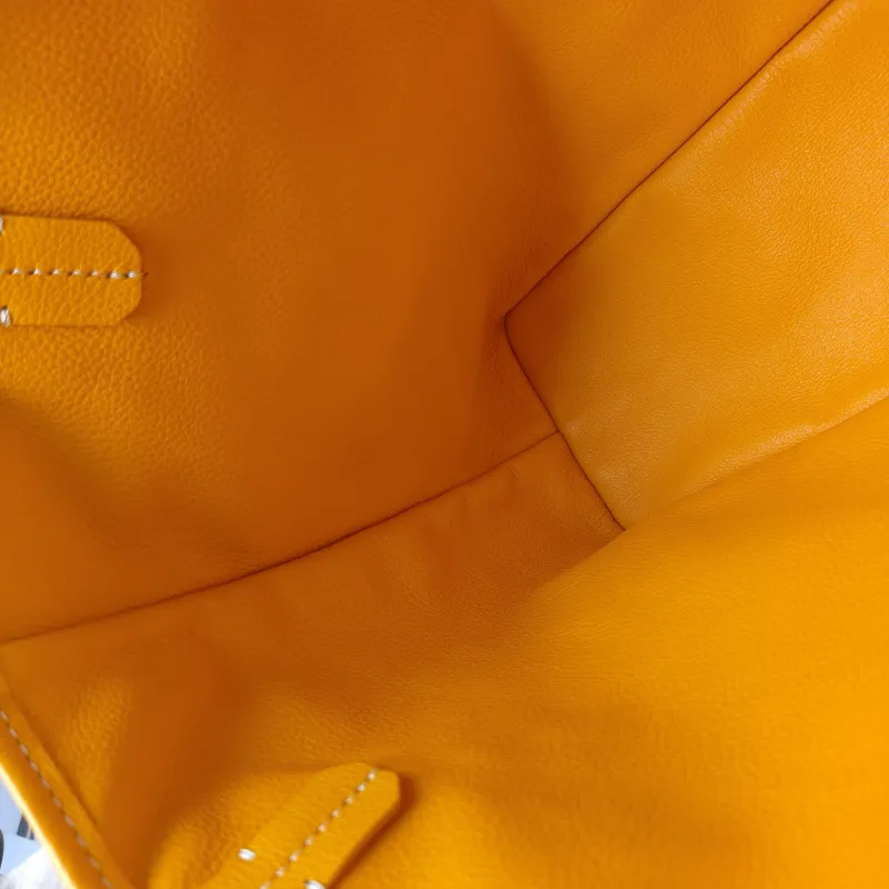 GOYARD Top Handle Bag ANJOU Shopping Tote Yellow PVC Mini 19.5 × 9 × 19.5 cm — detail view 12 of 13