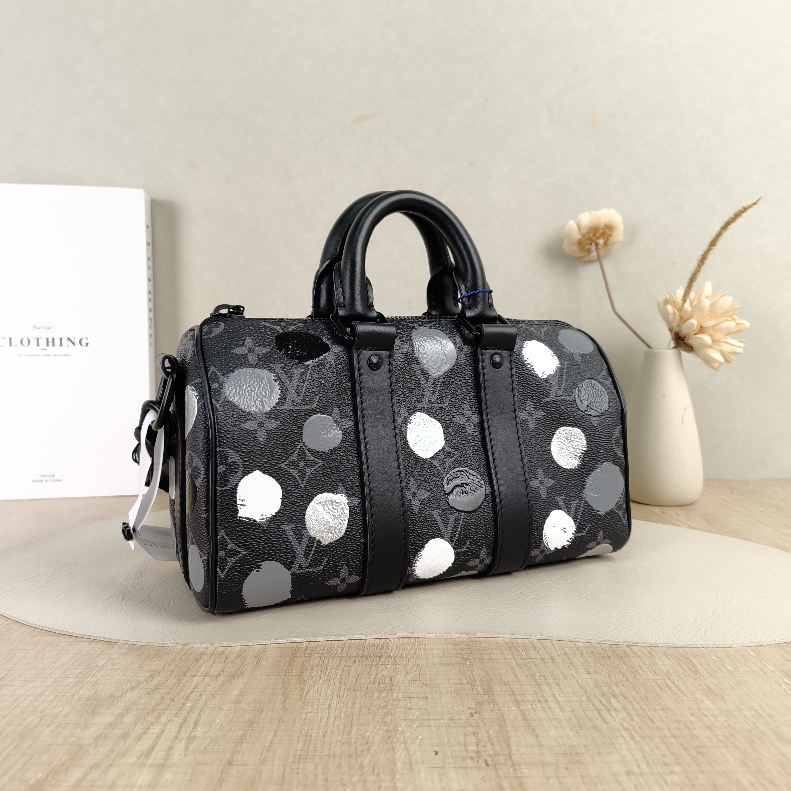 Louis Vuitton Crossbody Bag Keepall 25 - PVC Medium25 × 11 × 15 cm Leather Tag — cover view 3 of 6