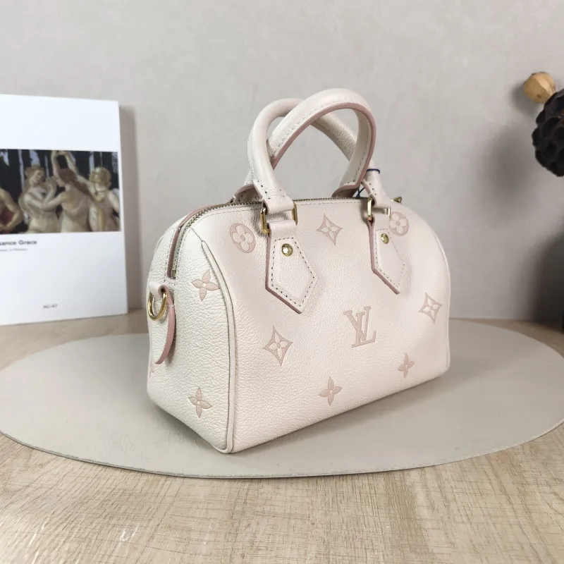 Louis Vuitton Crossbody Bag Speedy20 Beige · Pink Monogram Empreinte Embossed Calfskin Small 20.5 × 12 × 13.5 cm — cover view 4 of 6