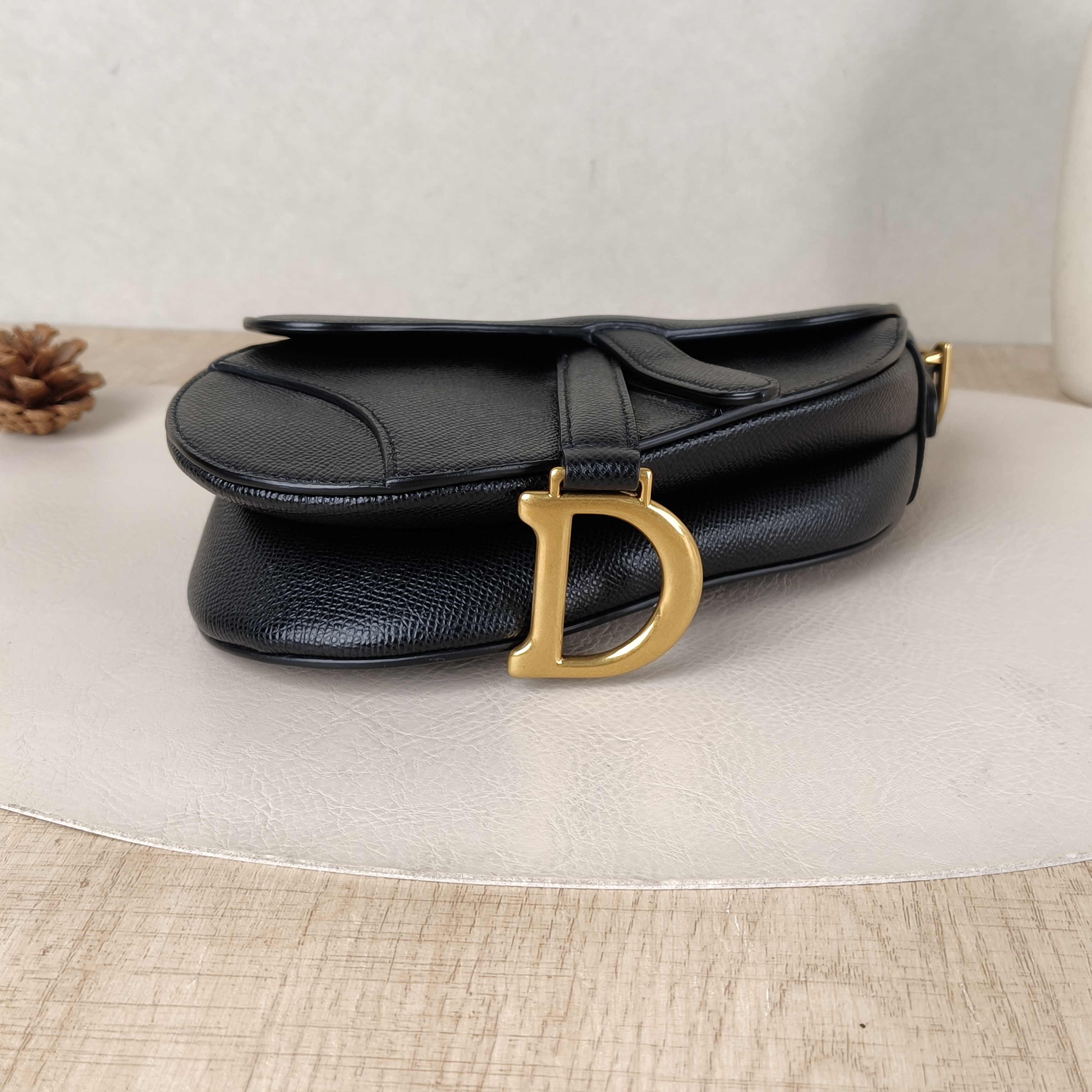 DIOR Top Handle Bag Saddle Black Calfskinmini19 × 6 × 15 cm — cover view 3 of 5