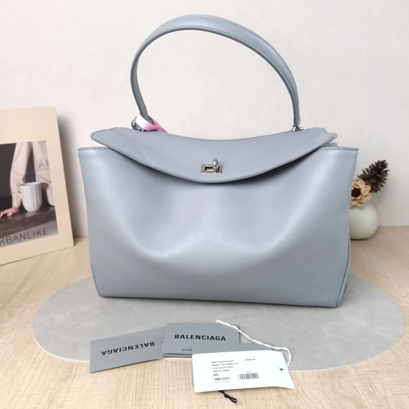 BALENCIAGA Crossbody Bag RODEO Blue Calfskin Medium 35 × 11 × 23.5 cm — cover view 5 of 6