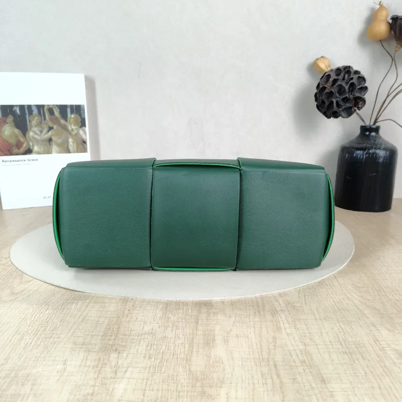 Bottega Veneta Top Handle Bag Arco Woven Tote Bag Green Lambskin Small 30 × 11.5 × 20 cm — cover view 4 of 6