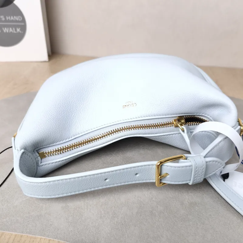 CELINE Crossbody Bag TEEN LULU hobo Blue Calfskin Small 21 × 5 × 24 cm — detail view 11 of 12