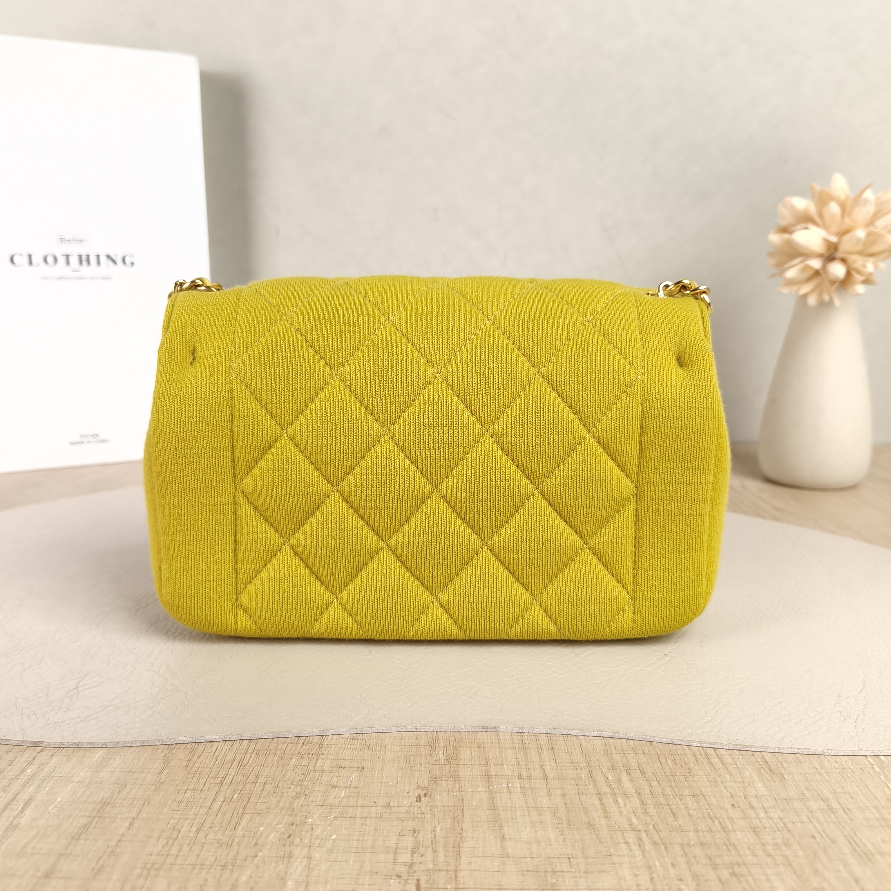 Chanel Crossbody Bag Crossbody Bag Yellow Canvas One Size19 × 6 × 12 cm — cover view 3 of 5