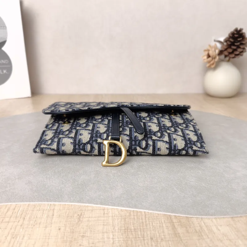 DIOR Crossbody Bag woc Blue Canvas Small 19 × 3 × 11.5 cm — cover view 3 of 5
