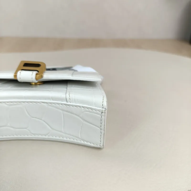 BALENCIAGA Crossbody Bag Hourglass Hourglass Bag White Calfskin Mini12 × 5.5 × 8 cm — detail view 7 of 14