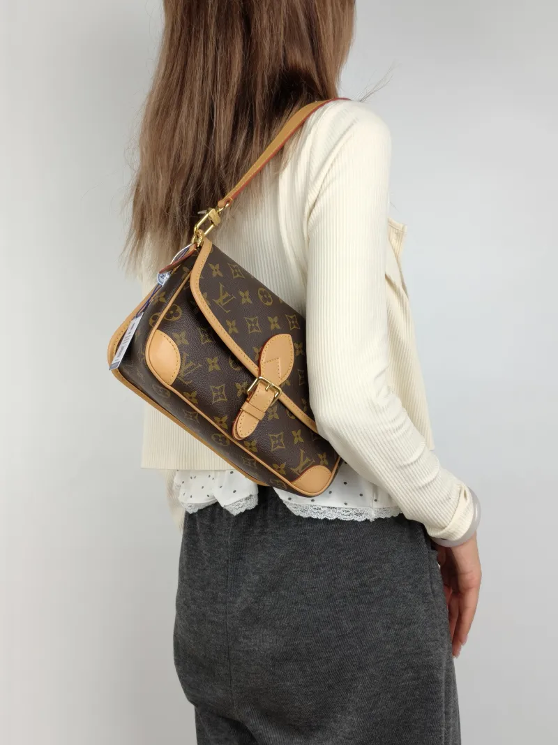 Louis Vuitton Crossbody Bag Diane Baguette Bag Shoulder Strap PVC Small24 × 9 × 15 cm — on-model view 1 of 3