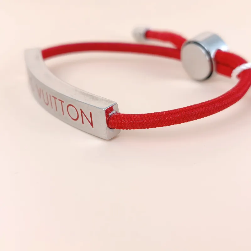 Louis Vuitton Braceletlogo Bracelet Silver Red One Size22cm — cover view 3 of 6