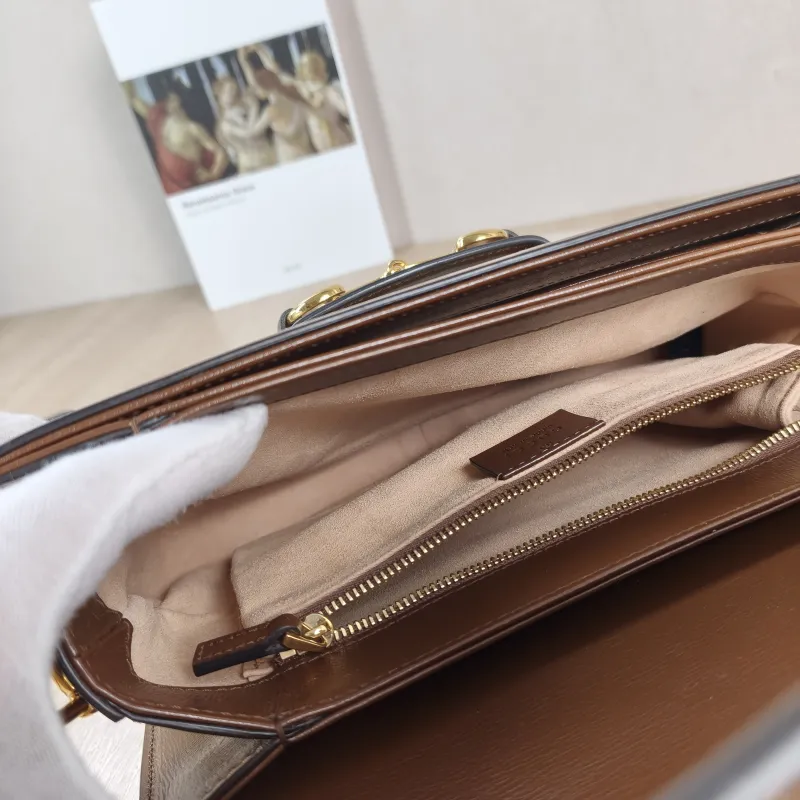 GUCCI Shoulder Bag Horsebit 1955 Horsebit Medium Monogram PVC Medium 25 × 8 × 18 cm — detail view 3 of 11