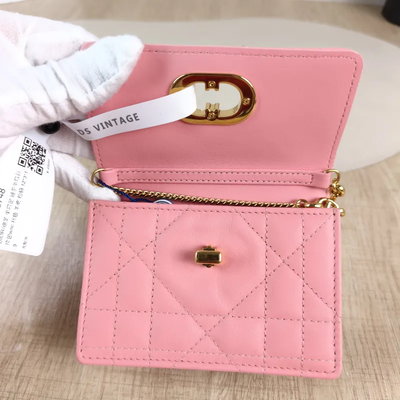 DIOR Shoulder Bag Chain Shoulder Crossbody Bagwoc Pink Lambskin One Size 12 × 3 × 19 cm — detail view 12 of 12