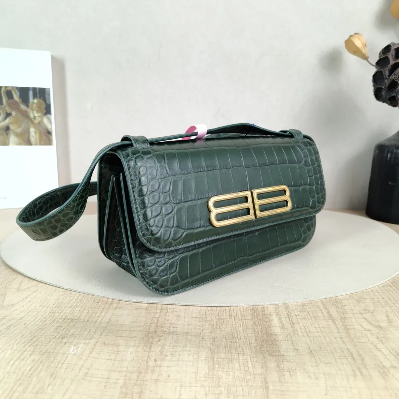 BALENCIAGA Shoulder Bag GOSSIP Green Calfskin Small 23.5 × 10.5 × 12.5 cm — cover view 4 of 5