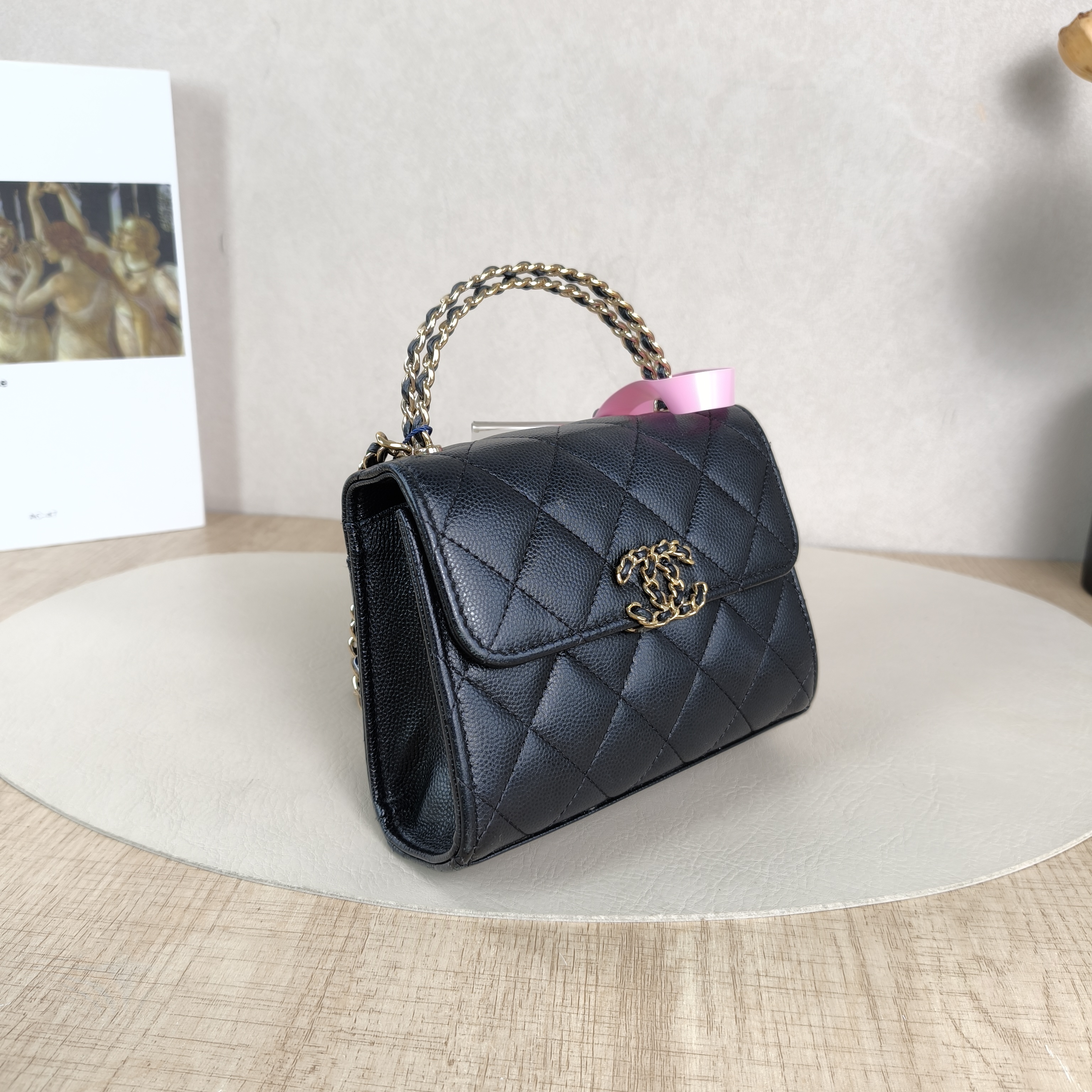 Chanel Crossbody Bag kelly Black Grained Calfskinnano15 × 5 × 11 cm — cover view 4 of 5
