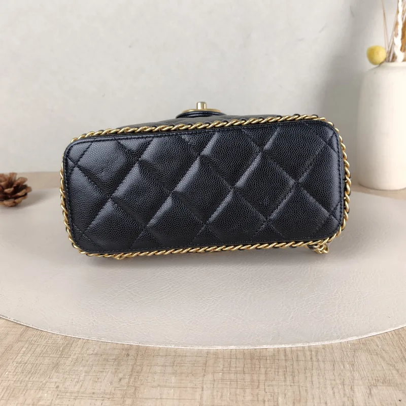 Chanel Backpackado Backpack Black Grained Calfskin One Size20 × 8 × 22 cm — cover view 3 of 6