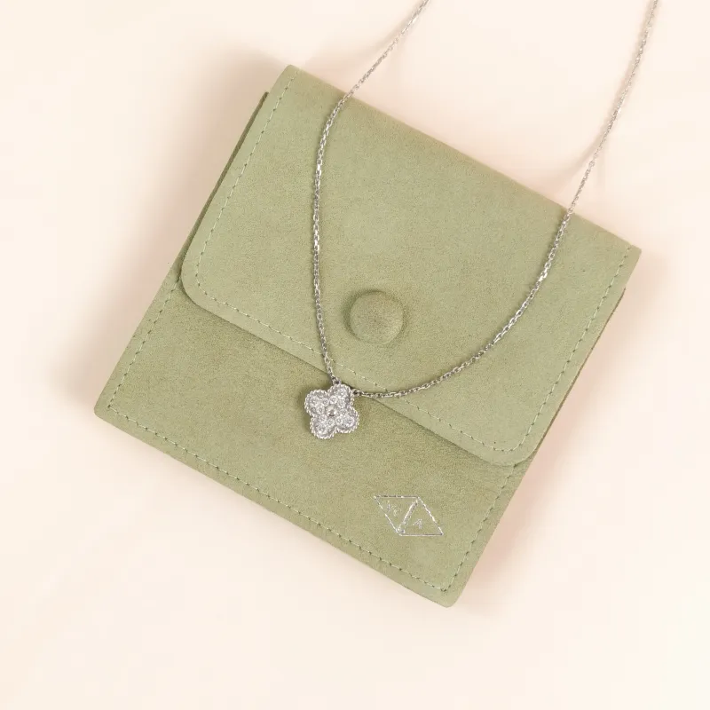 Van Cleef & Arpels Necklace Alhambra White Gold 18KW hite Gold Diamond Vintage Small 41cm — cover view 5 of 10