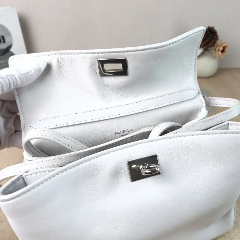 BALENCIAGA Crossbody Bag RODEO White Calfskinmini23 × 10 × 17 cm — detail view 6 of 16