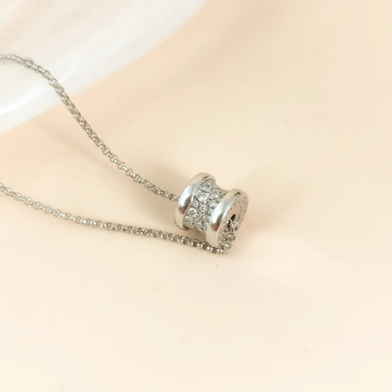 Bvlgari Necklace B.zero1 Silver 18KW hite Gold Diamond One Size 39-44cm — cover view 3 of 8