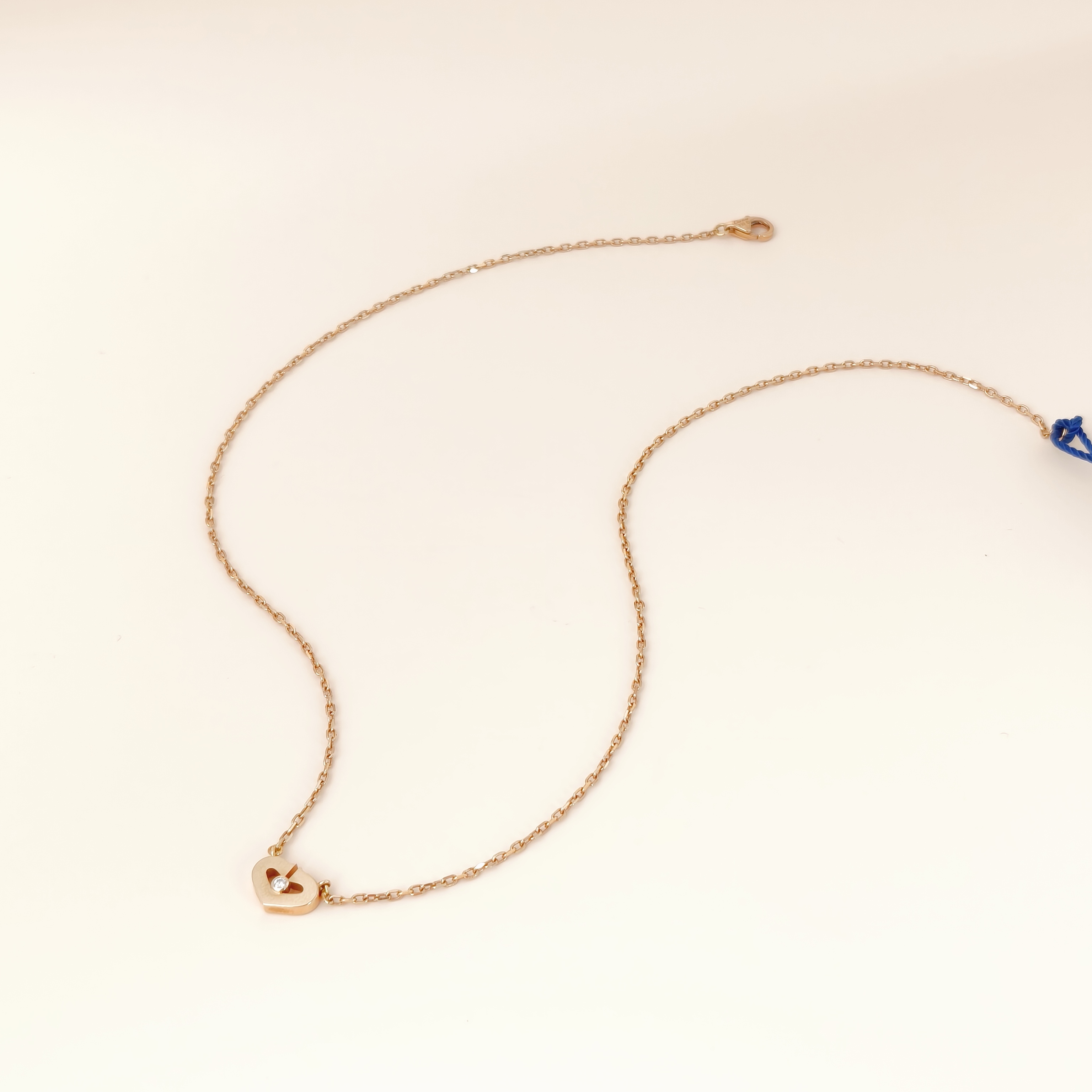 CARTIER Necklace C Heart of Necklace Rose Gold Diamond18KR ose Gold One Size40cm โ cover view 9 of 10