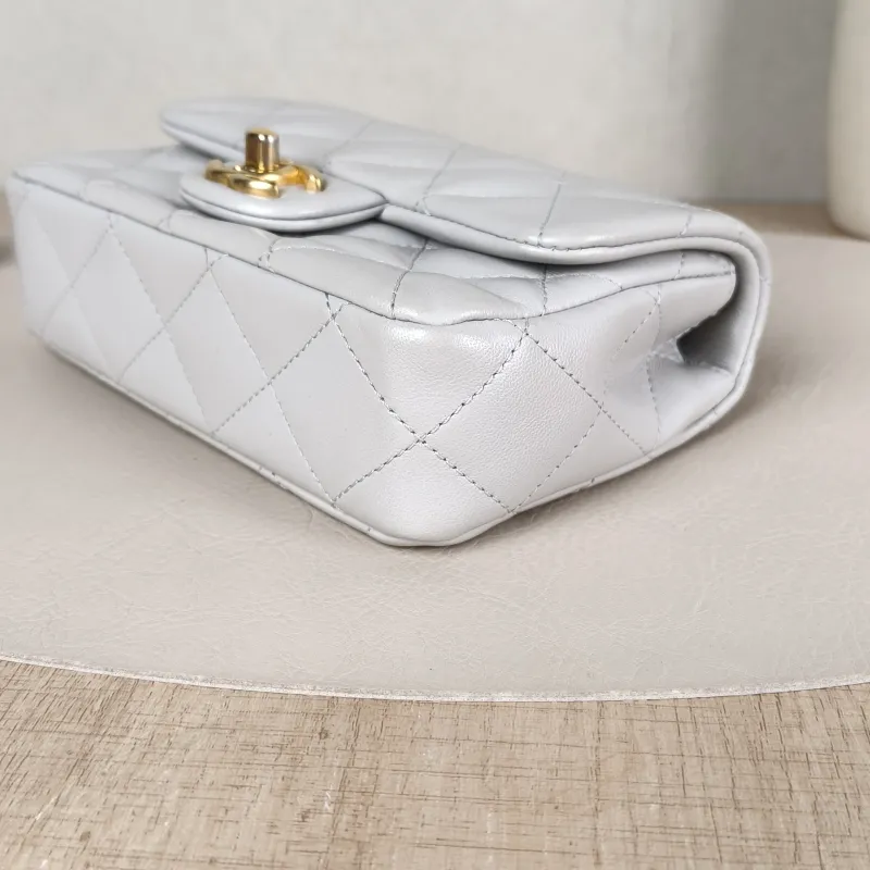 Chanel Crossbody Bag Grey Lambskin One Size19 × 5 × 12.5 cm — detail view 12 of 13